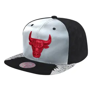 MENS MITCHELL & NESS NBA DAY 5 SNAPBACK BULLS - GREY-BLACK