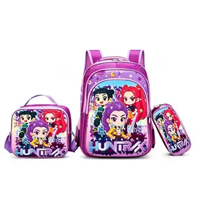 3Pcs K-Pop Witch Hunter Backpack3PCSSetl 16 Inch Kids School Backpackfor GirlsLunch Bag & Pencil Case, 2026Must HaveBack to School Gift for Teens