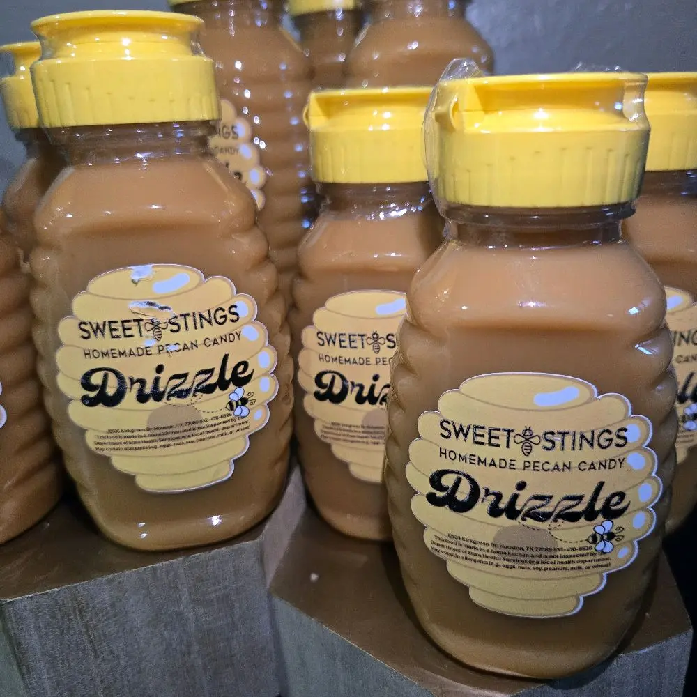 SweetStings Homemade Pecan Candy Drizzle Creamy Topping for Fried Chicken Wings Waffles Pancakes Ice Cream BBQ Ribs Fish Fries US Made Beverage