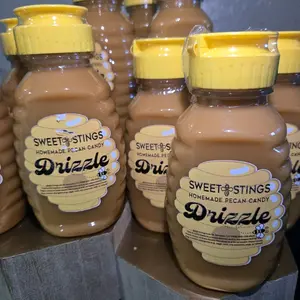 SweetStings Homemade Pecan Candy Drizzle Creamy Topping for Fried Chicken Wings Waffles Pancakes Ice Cream BBQ Ribs Fish Fries US Made Beverage