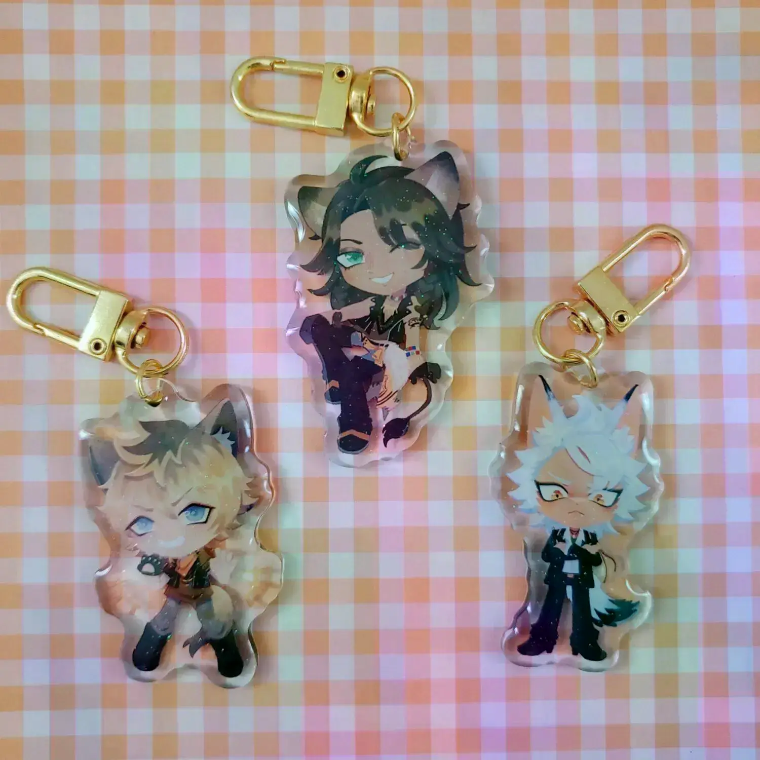 Twisted Keychains - Savanaclaw (NO GLITTER) - Cute Characters, Kawaii Bag Charm for Keys, Backpack & Gifts, Collectible Fan Accessory, Aesthetic Game Merch!
