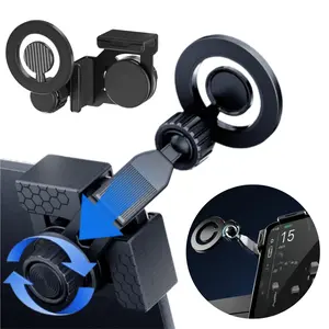Car Monitor Screen Magnetic Phone Mount For Magsafe with N52 Ultra-Strong Magnet, Universal All-Screen Compatibility Fits For iPhone Samsung 4.7-7" Smartphones, 360° Rotatable Adjustable Quick Installation, Hands-Free Car Electronics Accessories
