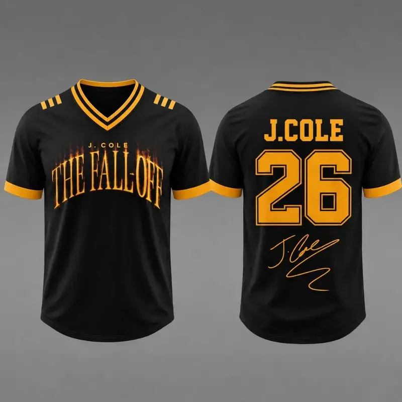 J. Cole The Fall Off Tour 2026 Football Jersey, Disc 29, Disc 39 Hip Hop Shirt, Short Sleeve Shirt, JCole Music World Tour Fan Merch Shirt, Streetwear Shirt