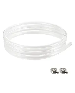 VEVOR Clear Vinyl Tubing, 1/2" ID x 5/8" OD, 10FT Plastic PVC Tubing, Flexible and Cuttable Clear Hose, 1/16 in Wall Thickness, High-strength PVC Material for Aquarium Irrigation Swimming Pool Lab