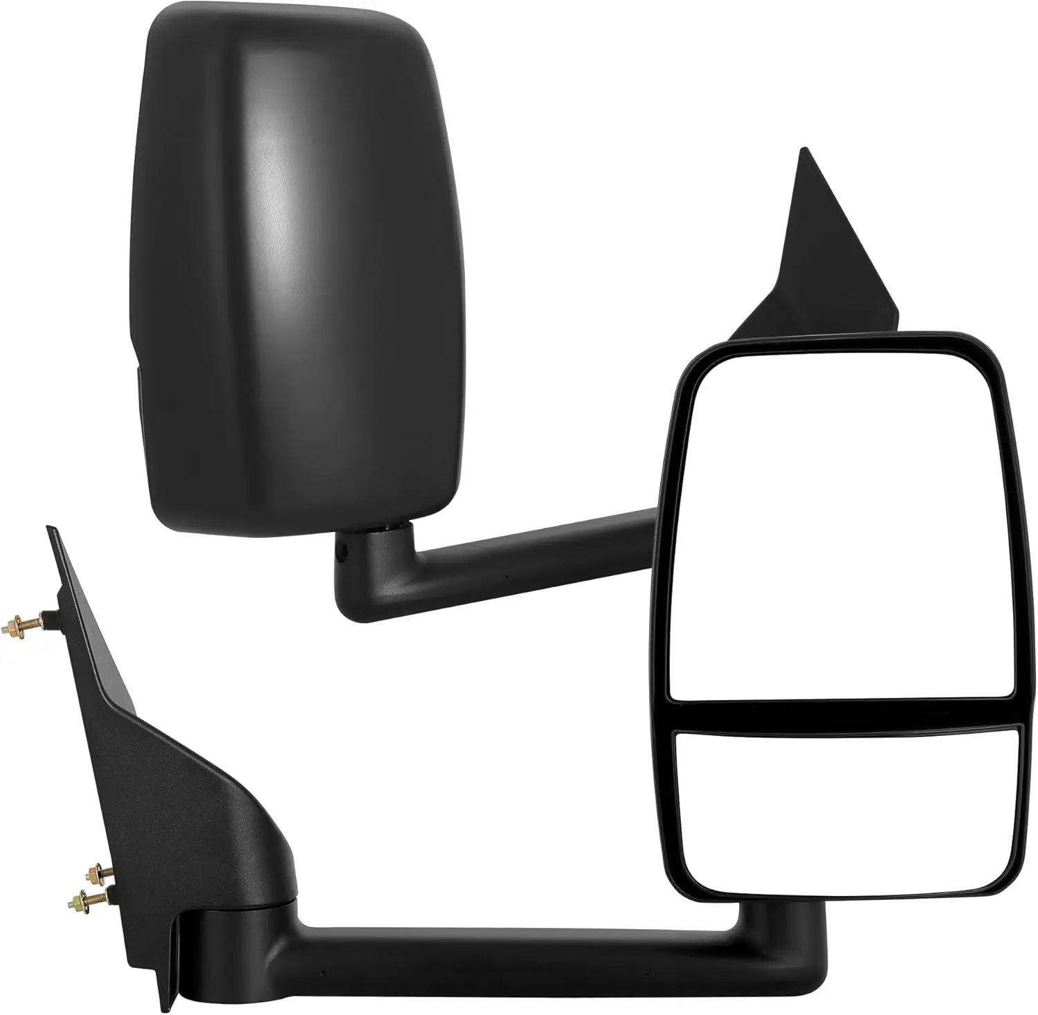 YITAMOTOR 1 Pair Towing Mirrors Side Mirror Compatible with 2003-2019 Chevy Express GMC Savana 1500 2500 3500 Manual Folding Manual Adjustment Door Mirror Tow Mirror Black