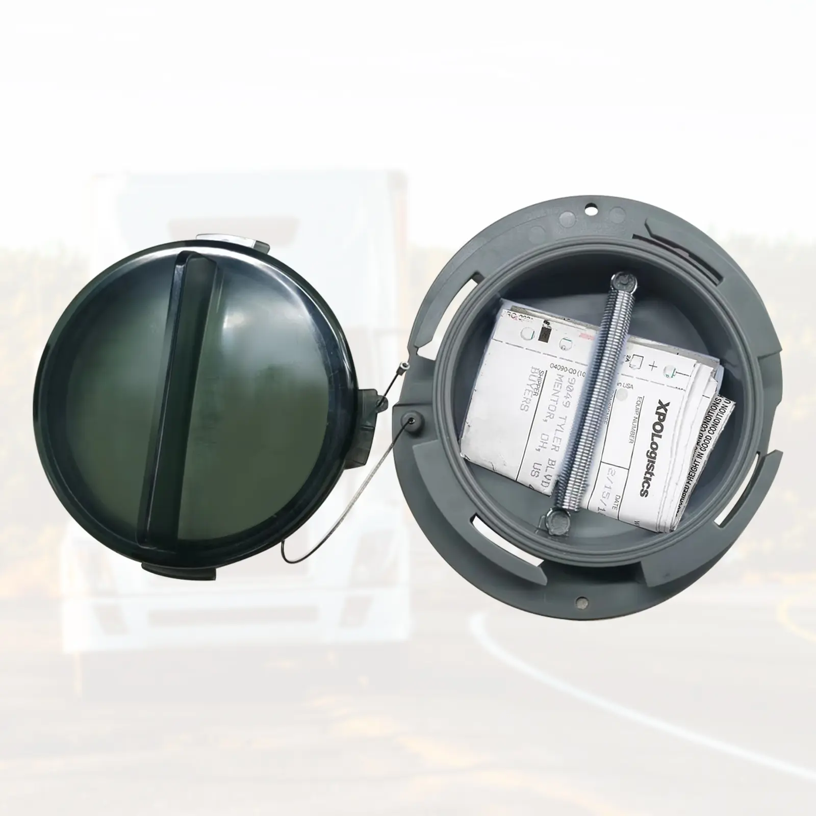 Trailer Document Holder with Wire Attached Cover for Truck, ABS Plastic Document Holder Kit, Trailer Registration Card Holder