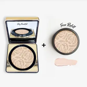 Mirenesse 10 Collagen Cushion Foundation Compact Supreme Serum foundation + Free Full Size Refill Repairing Cosmetic Makeup Airbrush Medium cover BB cream