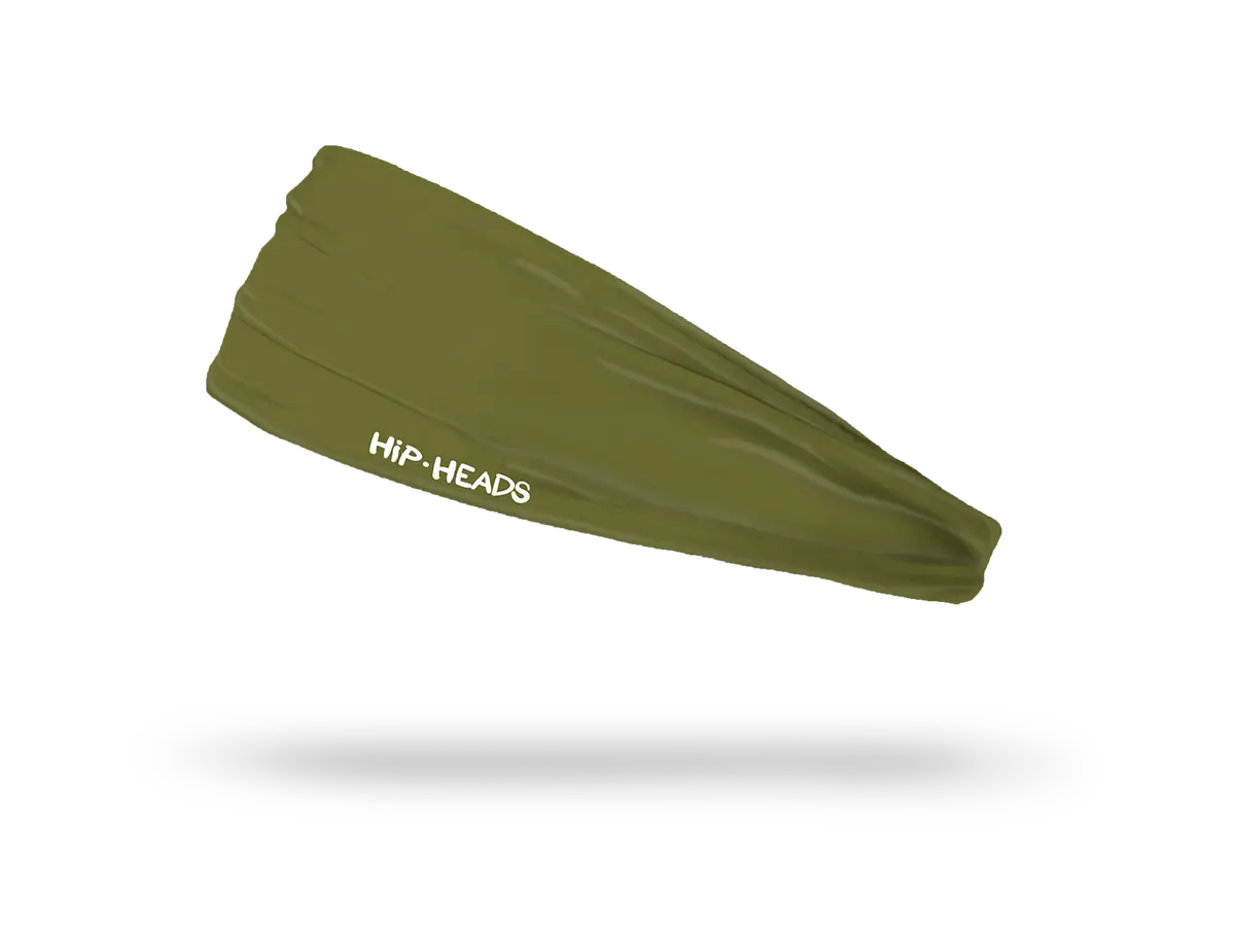 Hip Heads Olive Oasis Green Headband | Moisture-Wicking Head Band for Athletes | Headbands for Women & Sweatbands for Men | Sport Headband | Sweat Wicking Headband Women | Stretch-Fit & Durable, Unisex