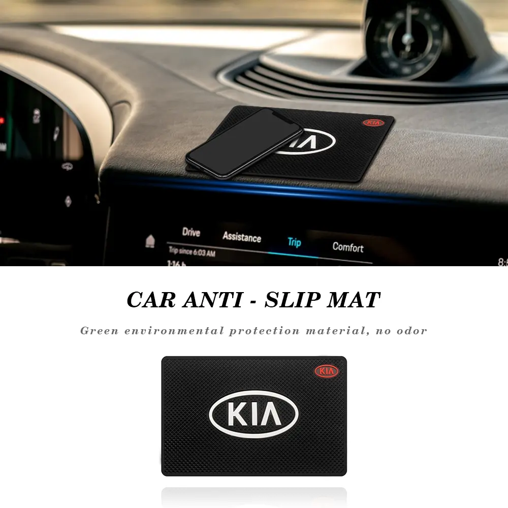 Kia Car Interior Anti-Slip Mat, Multi-Functional Dashboard Non-Slip Phone Key Holder Pad, Durable Automotive Accessory, Car Accessories for Safe Driving