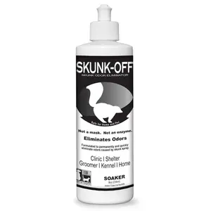 Skunk-Off 8oz Liquid Soaker - Ready to Use Skunk Odor Remover for Dogs, Cats, Home, Carpet, Car – Pet Odor Eliminator for Skunk Odor (8 oz)
