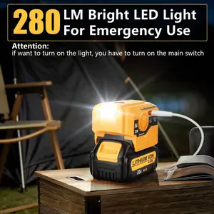 Outdoor Portable Inverter 220v for Dewalt 18v Cordless Tools Lithium Battery, Free Shipping, Discount Offer