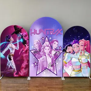 Hunters Battle Girl Vs Boy Arch Backdrop Cover for Gaming and Birthday Party Decor