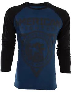 American Fighter Men's Long Sleeve Shirt HERZING Black