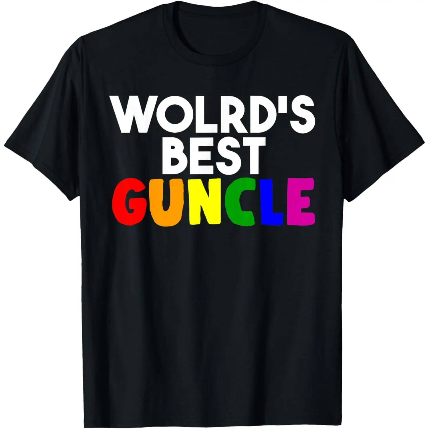 World's Best Guncle: Gay Uncle Lovers T-Shirt Pure Cotton Graphic Tees Menswear Top: Gifts for Men & Women