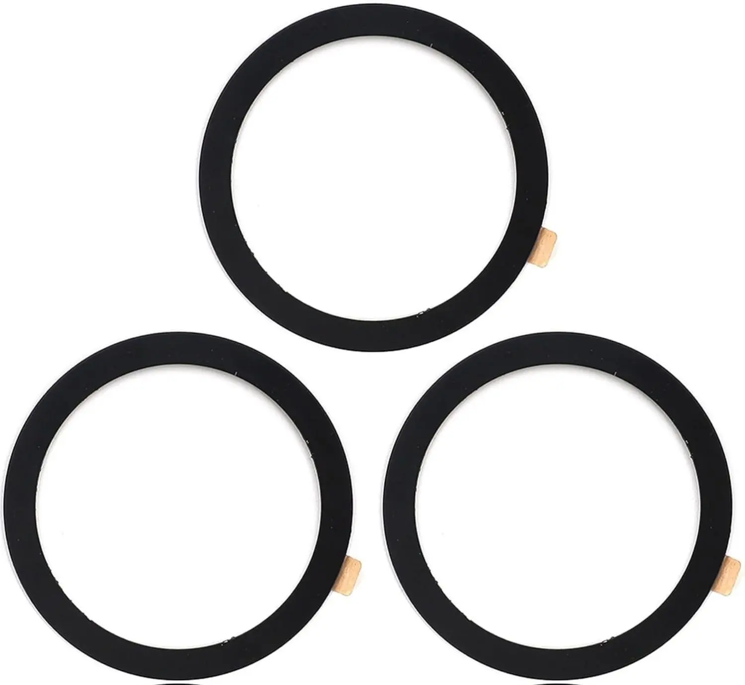 Universal Metal Ring Sticker for Magnetic Charger Compatible with iPhone/Samsung/Android All Cellphones, Magnetic Mount/Phone Holder Conversion Accessories, 3Pcs, Black