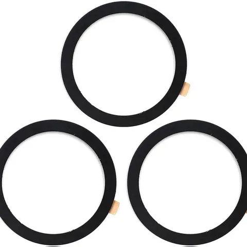 Durable Magnetic Ring Stickers for Wireless Chargers - Mobile Cellphone Casing Accessories, Easy-Install Car Mount-Ready Conversion Attachment, Compatible with iPhone-Samsung-Android, 3Pcs Black