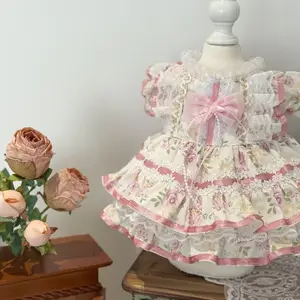 40cm Lifelike Doll Clothing, Cake-Themed Princess Outfit Set with Pink Bow and Floral Lace Details for SP Doll Pap Toys, DIY Beading & Jewelry Making Accessory,summervibes