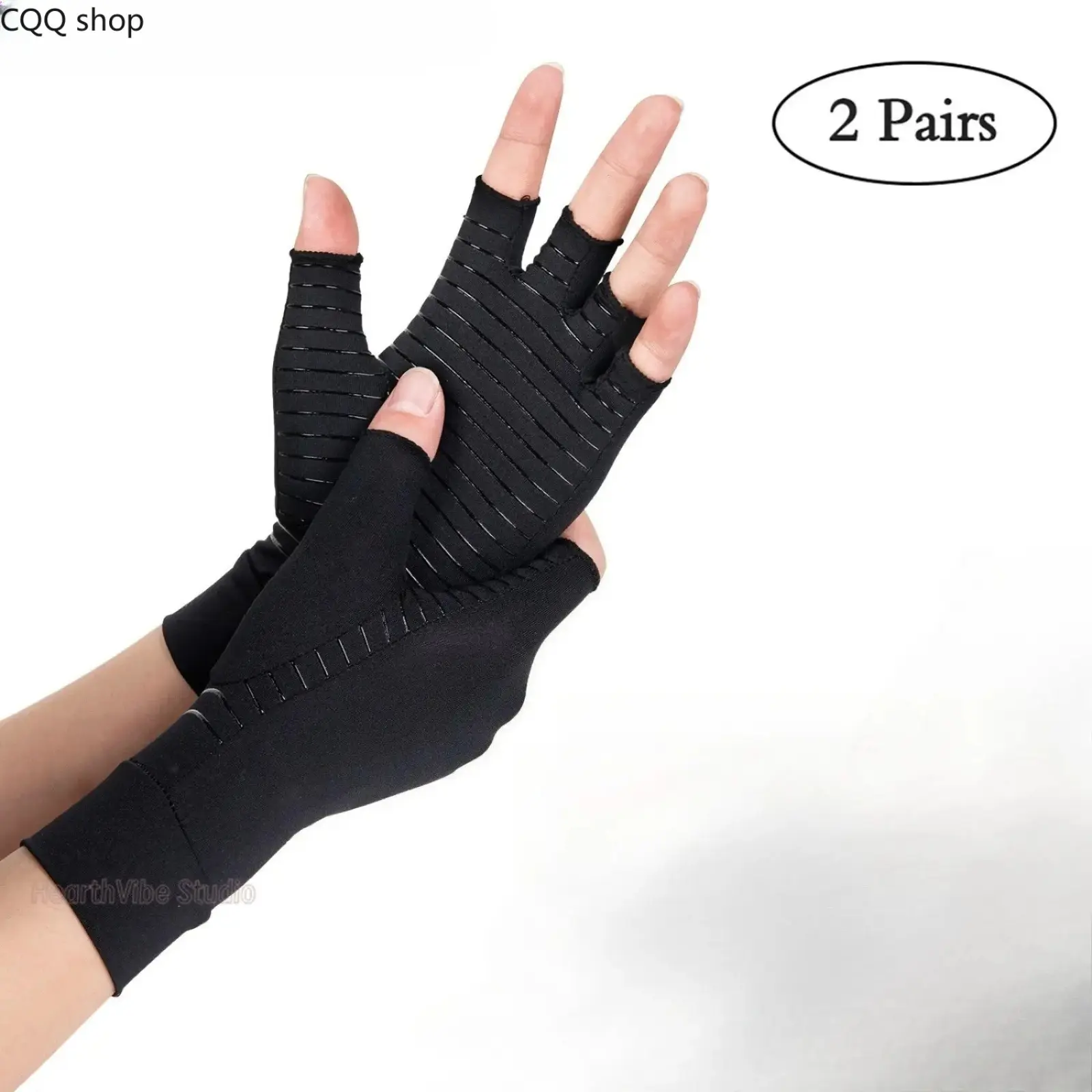 Unisex Half-Finger Compression Gloves, soft durable wrist support. Touchscreen friendly arthritis gloves, great for daily care, sports and outdoor fitness activities