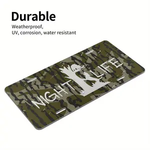 Nightlife(1) License Plate Aluminum Front License Plate - 6X12 - Inch Polished Metal Standard License Plate, Easy to Install, Decorative Use Only, Made in the USA