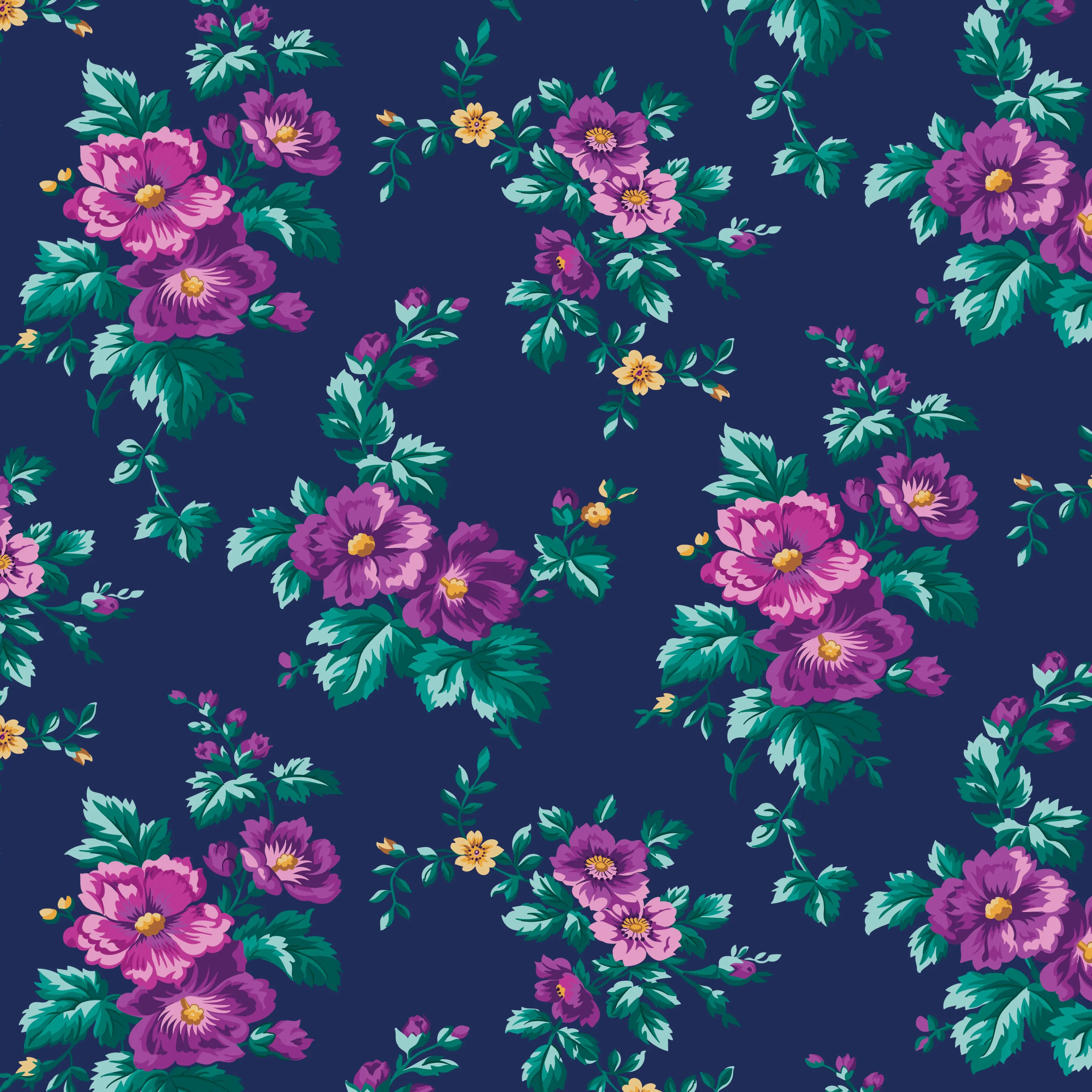 Brilliance Main Navy – 100% Quilting Cotton Fabric by the Yard