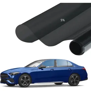 Car Window Tint 36 in x 15Ft- 5% VLT, Nano Ceramic Window Tint Film for Car, UV&IR Protection Heat Insulation Anti-Explosion Scratch Resistant with Installation Tools
