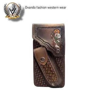 Western Cell Phone Holster with San Judas