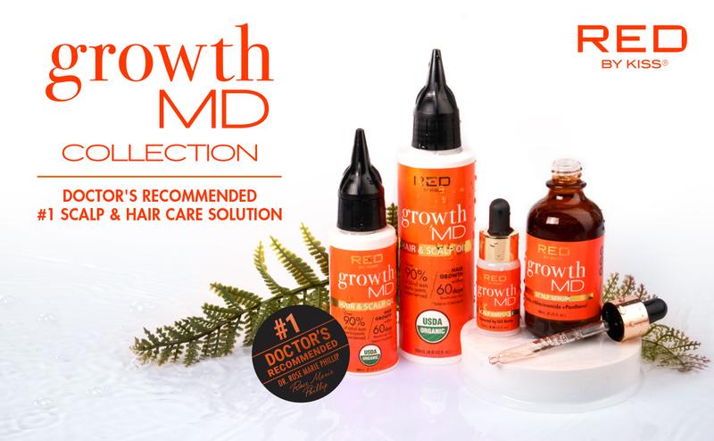 RED BY KISS Growth MD Scalp Ampoule, Hair Growth Strengthening 10X Biotin & Rosemary Oil Infused, 100% Natural Ingredients, USDA Certified Organic Oils Haircare