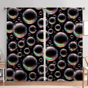 Bubble Pattern Door Curtain, 1 Set Modern Simple Door Curtain, Home Decor for Living Room Bedroom, Room Divider Curtain