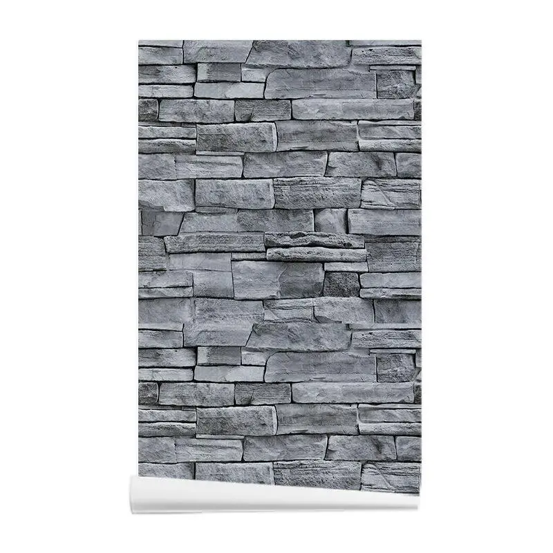 Vintage Brick Pattern Self-Adhesive Wallpaper for Living Room and Kitchen, Waterproof Removable Design, Autumn Aesthetic Home Decor