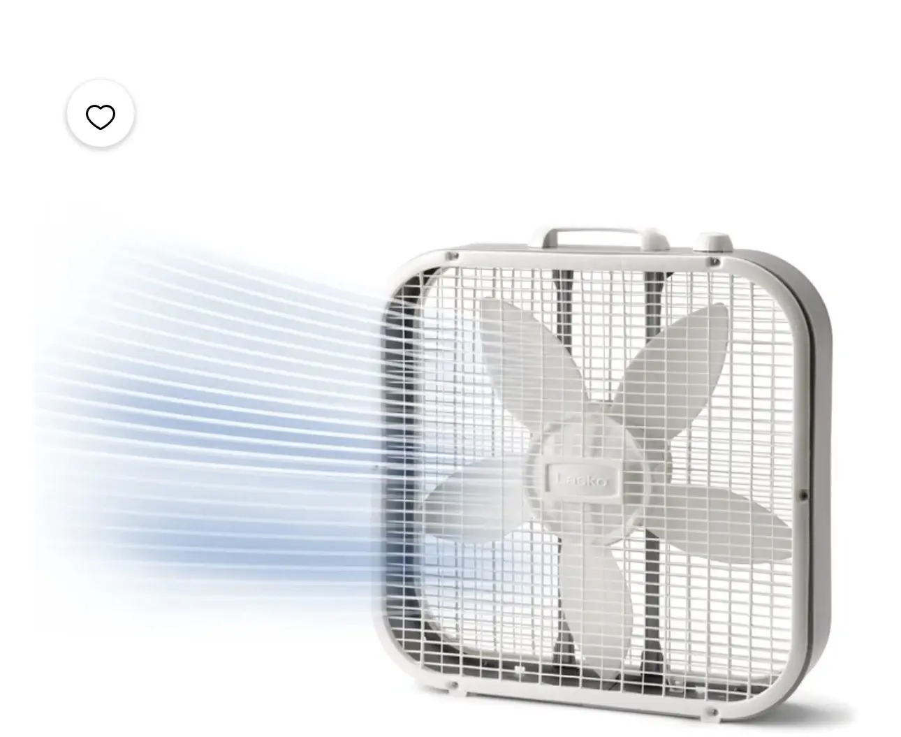 Lasko 20" 3-Speed Weather-Resistant Motor Box Fan B20200 While Color