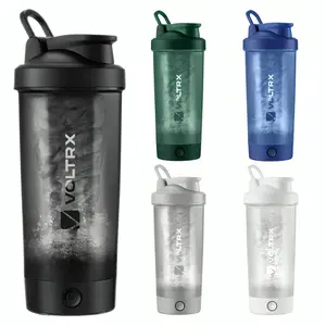 VOLTRX Merger Electric Protein Shaker Sports Bottle 24 oz Portable USB C Rechargeable BPA Free, Smooth Texture, Easy to Clean, Waterproof