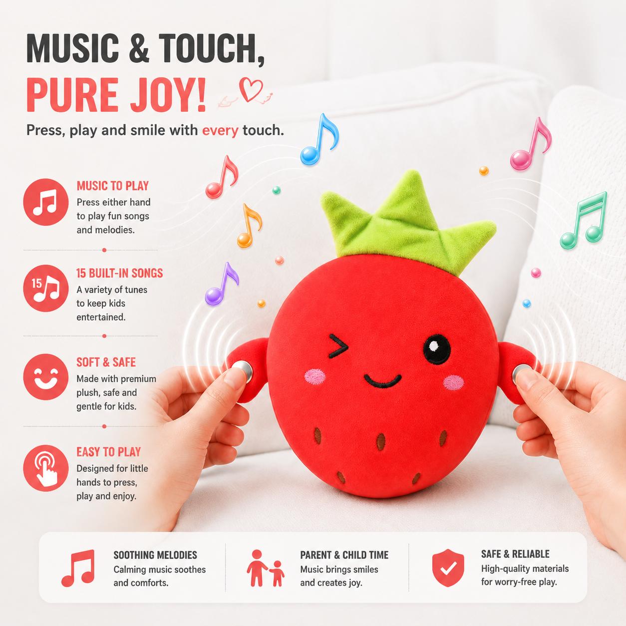 Mumuzitoy Strawberry interactive Music Plush Toy Set -Banana,Strawberry & Carrot Electric Plush Toys forParent-Child Interaction, Couples & FriendsPrank Toy, Valentine's Day & Easter Party FunGift for Kids & Adults stuffed animals cute girlygifts Mumuzitoy Strawberry interactive Music Plush Toy Set -Banana,Strawberry & Carrot Electric Plush Toys forParent-Child Interaction, Couples & FriendsPrank Toy, Valentine's Day & Easter Party FunGift for Kids & Adults stuffed animals cute girlygifts