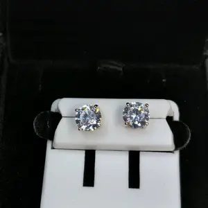 Silver 925 7mm CZ Stud Earings