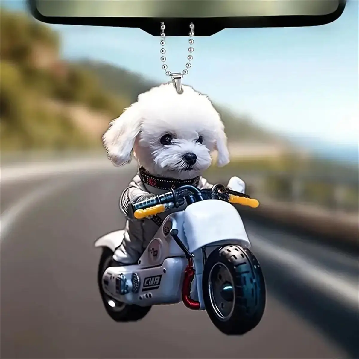 Cartoon Dog Design Car Hanging Decoration, Car Rear View Mirror Hanging Ornament, Car Interior Pendant, Car Decoration Accessories