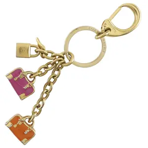 Pre-owned Loewe Stainless Small Leather Goods Anagram Bag Motif Key Holder Bag Charm