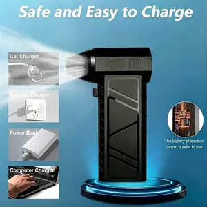 The Rechargeable Turbo Duster – Cordless Compressed Air Blower, 3-Speed Handheld Deep Cleaner for PC, Desk Setup, Car & Home, Zero Cans Needed