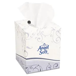 Angel Soft Ps  Premium Facial Tissue Cube Box 96 Sheets-Box White