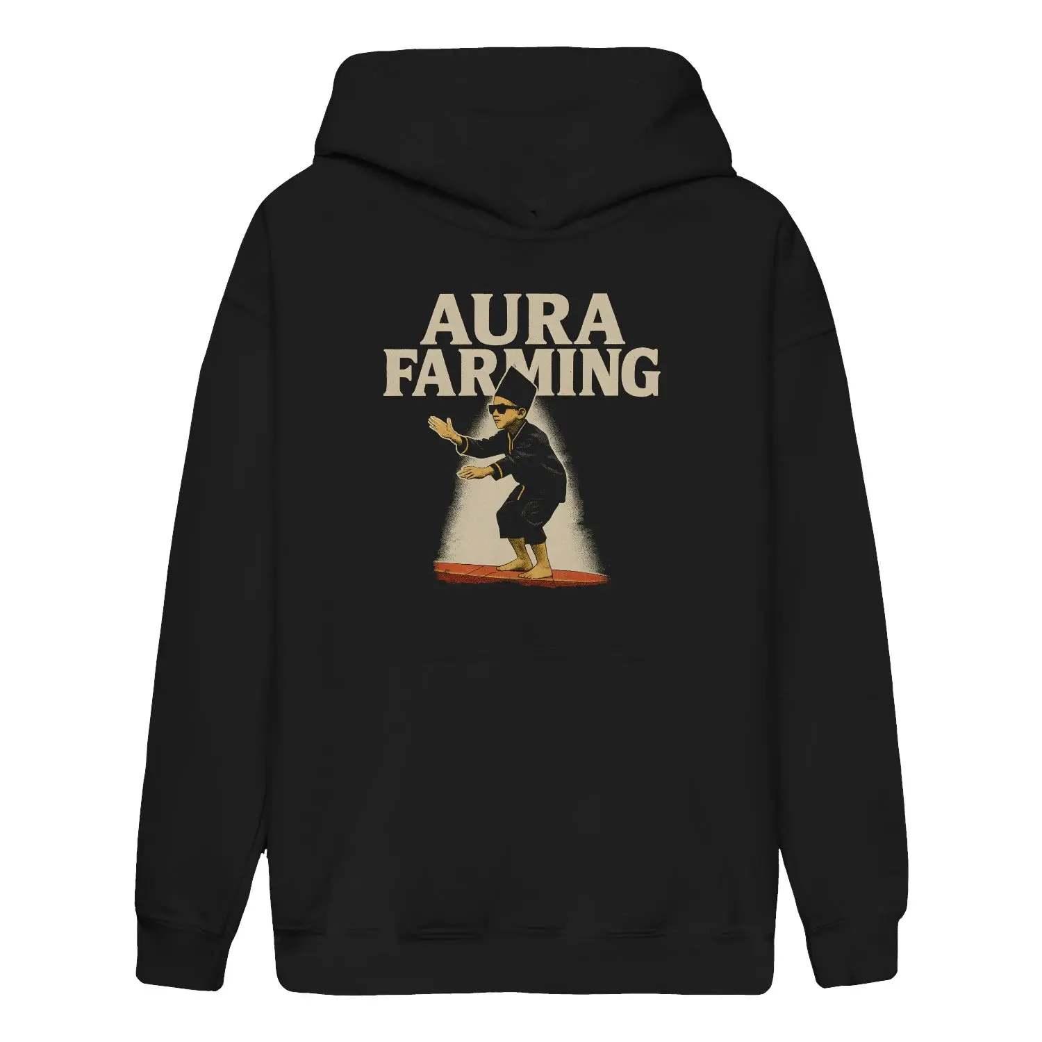 Aura Farming Indonesian Kid Meme Shirt Funny Brainrot Youth Fleece Hoodie