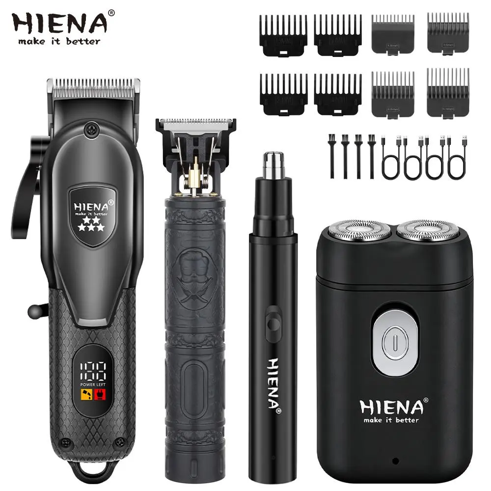4-in-1 Men‘s Grooming Kit｜USB Rechargeable for Hair, Beard, Shave & Detail Trimming, Cordless Beard Trimming, Rechargeable Trimmer. Complete Face Care Set, Perfect as a Holiday Gift, Hair Clipper