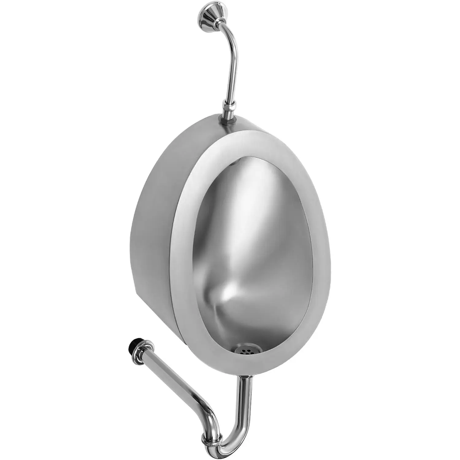 Stainless Steel Urinal for Men, Wall Mounted Men's Bathroom Urinal, Intelligent Sensor Flush Public Toilet Male Urinals for KTV Prison Bar Bathroom Hotel
