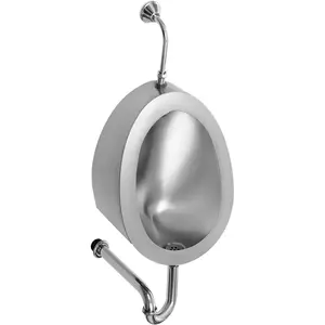 Stainless Steel Urinal for Men, Wall Mounted Men's Bathroom Urinal, Intelligent Sensor Flush Public Toilet Male Urinals for KTV Prison Bar Bathroom Hotel