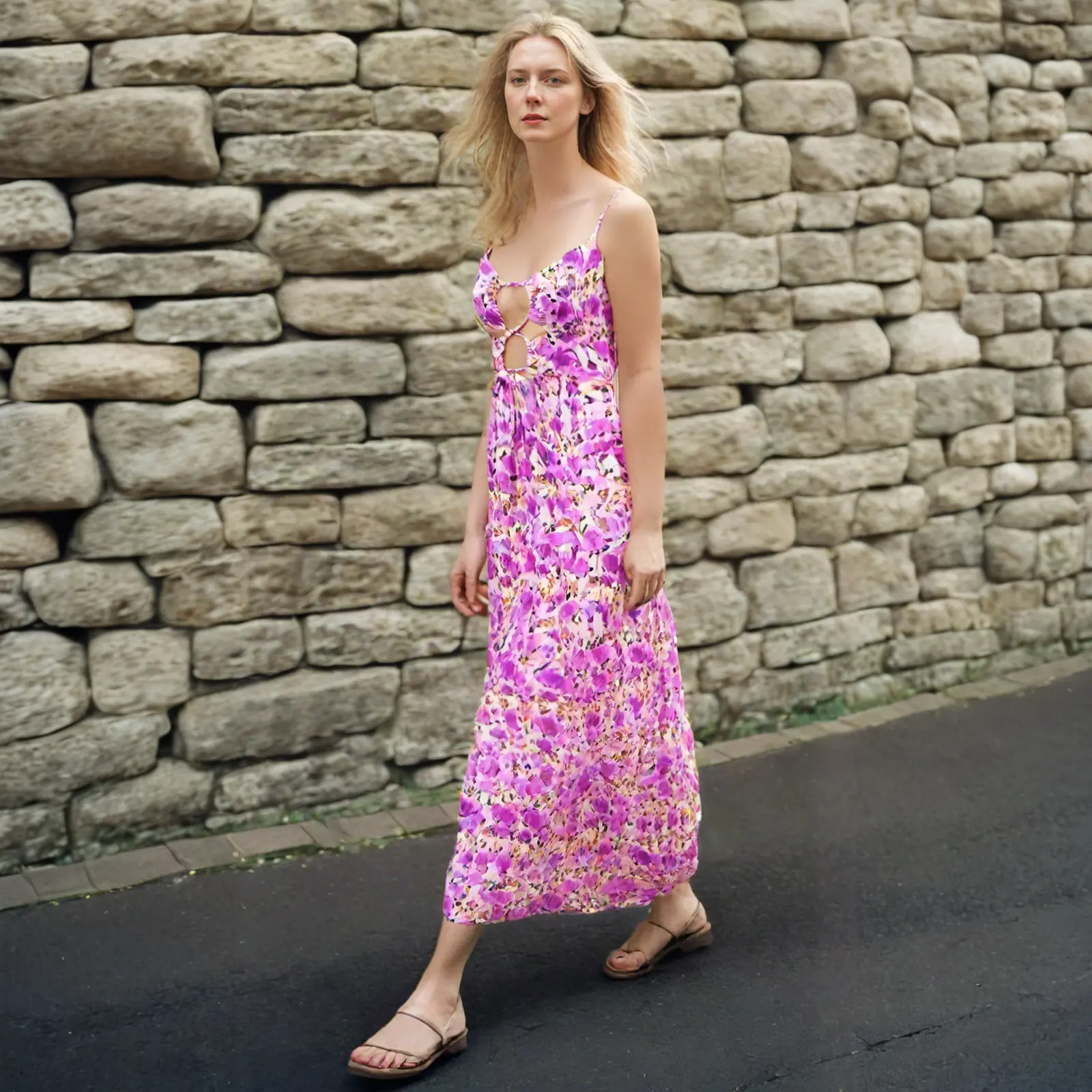 princess polly baby blue dress Women's Long Beach Dress Sleeveless Spaghetti Strap Cross Tie-up Front  Floral Print Dress Midi Slip Dress Outdoorfun