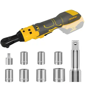 Cordless Ratchet for DeWalt 20V Battery (Not Included) | 3/8" Drive 45 Ft-Lbs | Safe Lock Switch Prevents Accidental Start | 8 Sockets Set + Extension Rod – Garage Essential