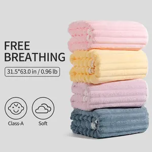 Family towel large bath towel 30 x 67 inches, dries faster, super soft, absorbent, durable, perfect for bathrooms, swimming pools, travel, gyms, beach towels, etc