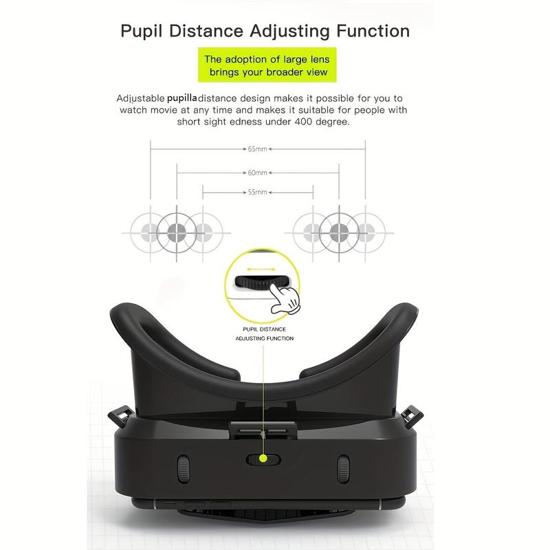 VR Headset Smart Virtual Reality Glasses VR Helmet for iPhone Android Smartphones Phone Lenses