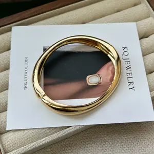 Women's Modern Geometric Bracelets & Bangles, Round Chunky Stacked Bracelet, Edgy Minimalist Stackable Jewelry, Fashionable Jewelry for Women & Girl, Trendy All-match Jewelry for Party, Hypoallergenic Daily Wear & Birthday Gift bracelets for women