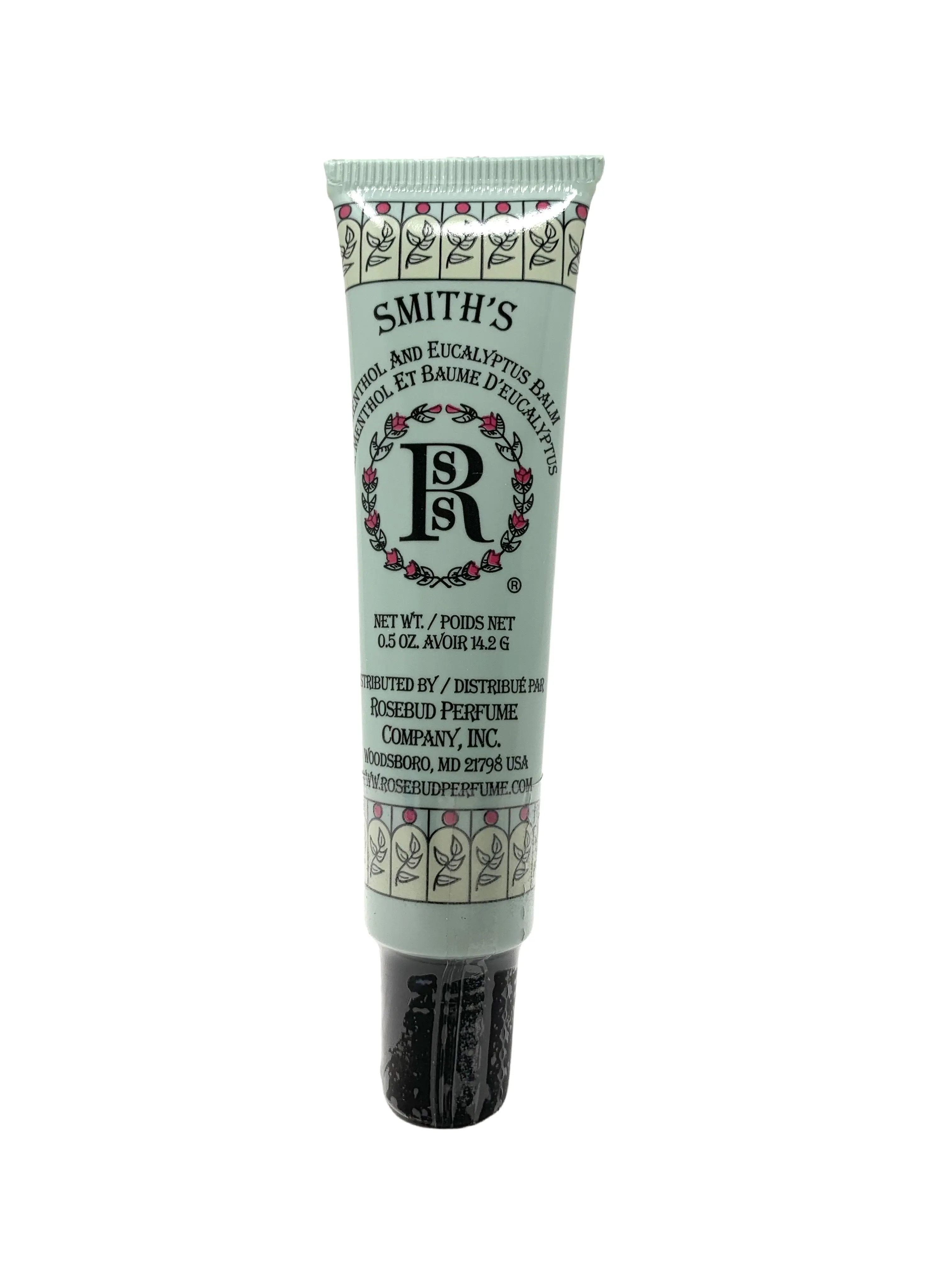 Rosebud Perfume Co. Menthol Eucalyptus Minted Rose Tube Balm (0.5oz) - Cosmetic Traditional Aftercare Non-Drying Lip Treatment, Gentle Soothing Moisturizer with Natural Oils for Adult Lip Line Repair, Aftercare Lip Treatments