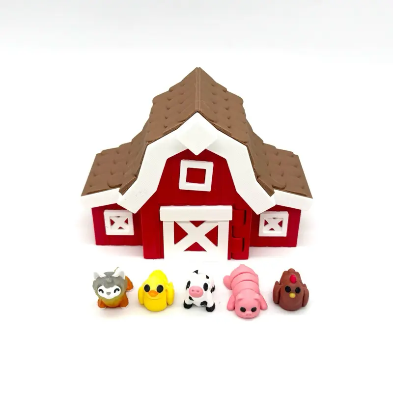 Mini Farm Sets Mini Farm Set with Adorable Barn & 5 Mini Figurines for Imaginative ...