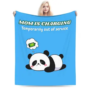 LuoYiJia Funny Gifts for Mom Mothers Day, Birthday- Mom's Charging Blanket- New Mom Gifts for Women, Super Soft Blanket Throw for Napping Travel