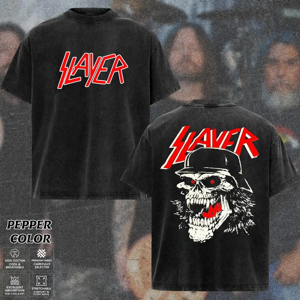 [COLLECTION] Slayer Band T-Shirt Collection, Old School Thrash Metal Graphic Tee, Hellfire Skull Heavy Metal Shirt, Dark Satanic Rebellion Aesthetic Band Merch, Distressed 80s Speed Metal Graphic T-Shirt, Gift for Metalheads, Merch for Men & Women